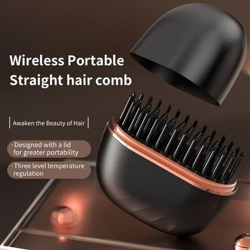 Portable straight hair brush