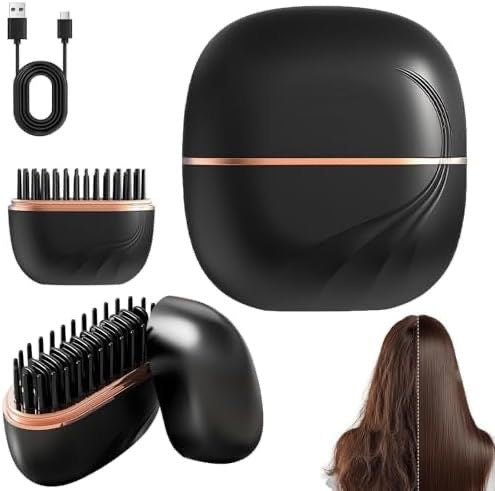 Portable straight hair brush