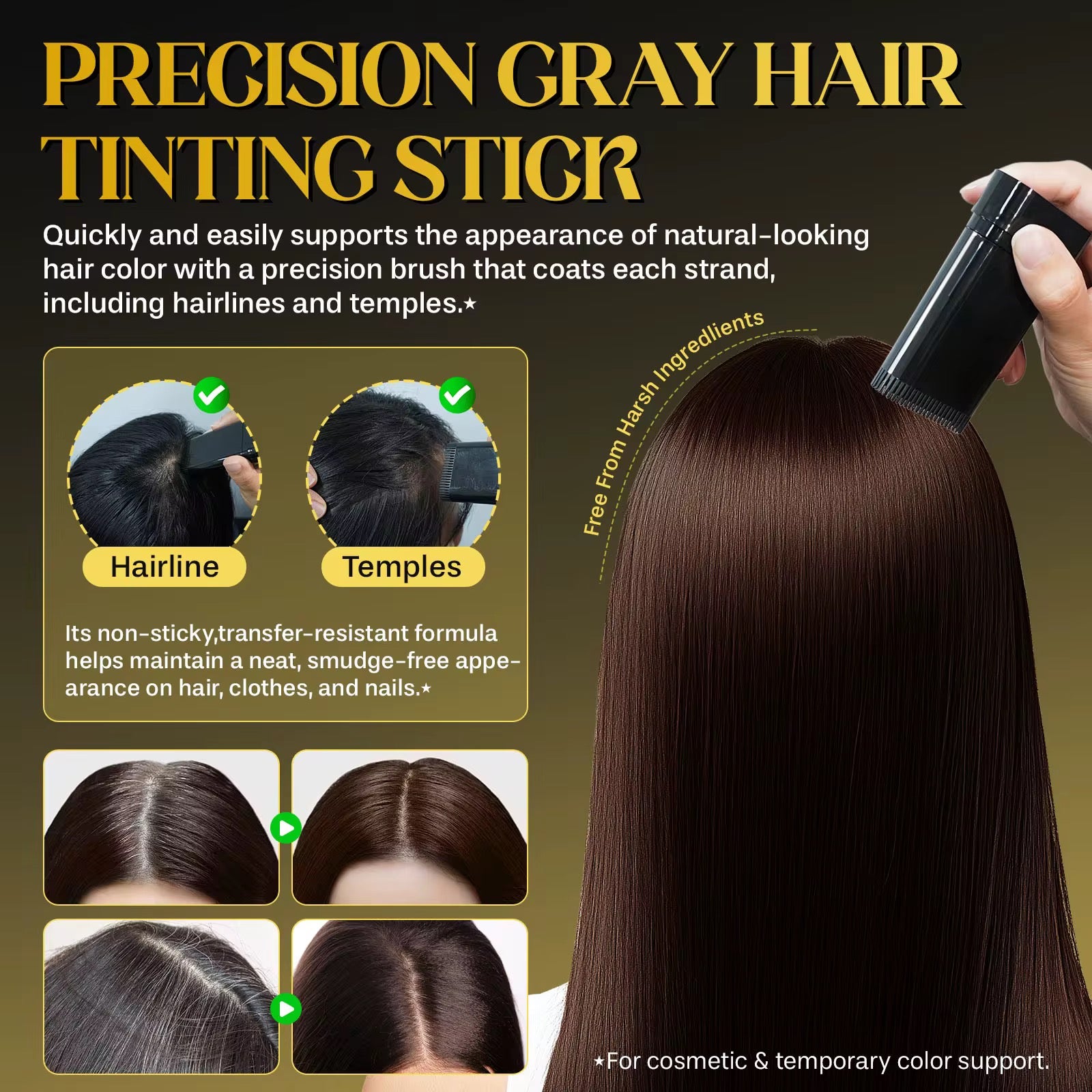 White hair cover stick